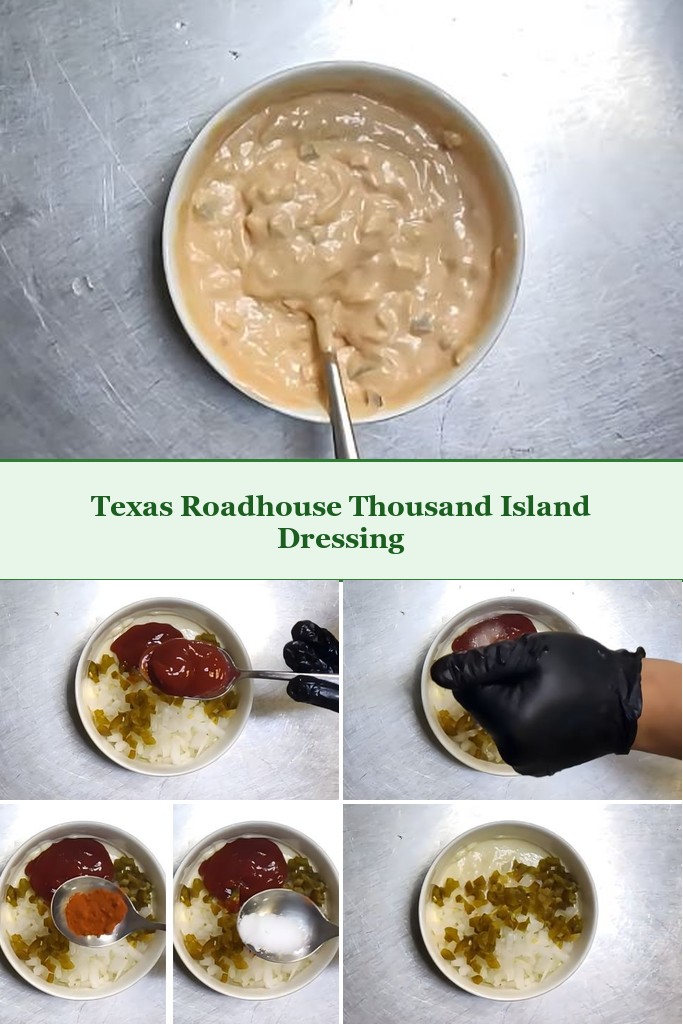 texas roadhouse thousand island dressing copycat collage
