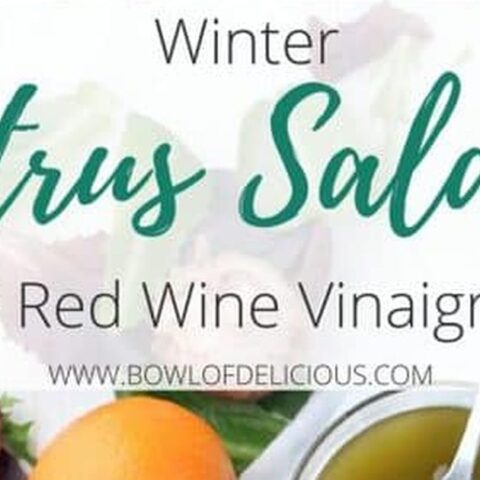 Winter Citrus Salad with Red Wine Vinaigrette - Healthy and delicious salad