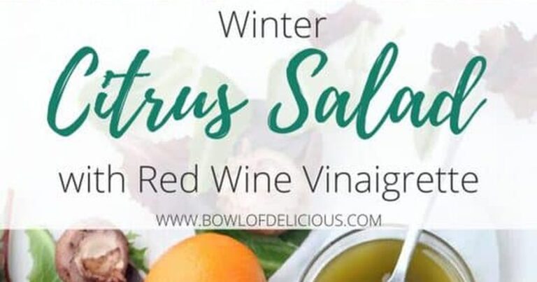 Winter Citrus Salad with Red Wine Vinaigrette - Healthy and delicious salad